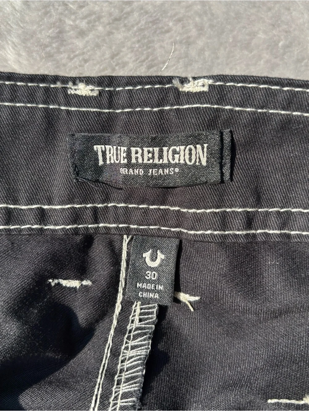 NWT Men’s True Religion Convertible Zipper Cargo Pants Jeans Black Size 30 READ